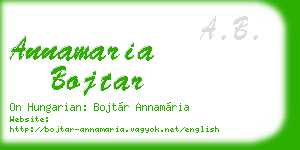 annamaria bojtar business card
